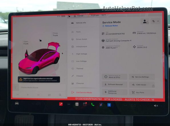 5YJ3E1EB5RF826792 2024 TESLA MODEL 3 Белый 