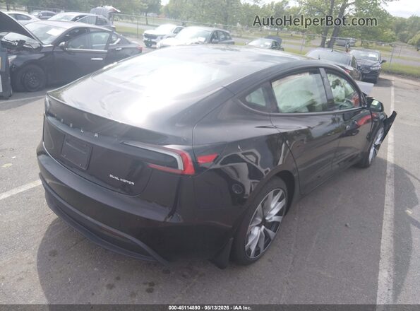 5YJ3E1EB5SF065056 2025 TESLA MODEL 3 Черный Задняя правая четверть