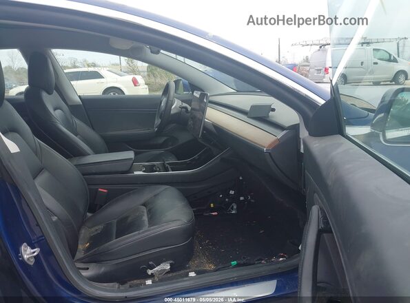 5YJ3E1EB6KF413396 2019 TESLA MODEL 3 Blue Widok wnętrza z przodu