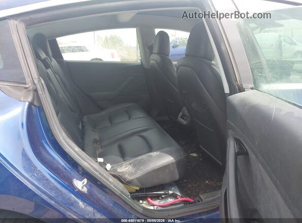 5YJ3E1EB6KF413396 2019 TESLA MODEL 3 Blue Widok naklejki z numerem VIN