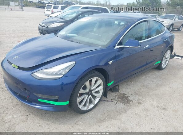 5YJ3E1EB6KF413396 2019 TESLA MODEL 3 Blue Przód lewy