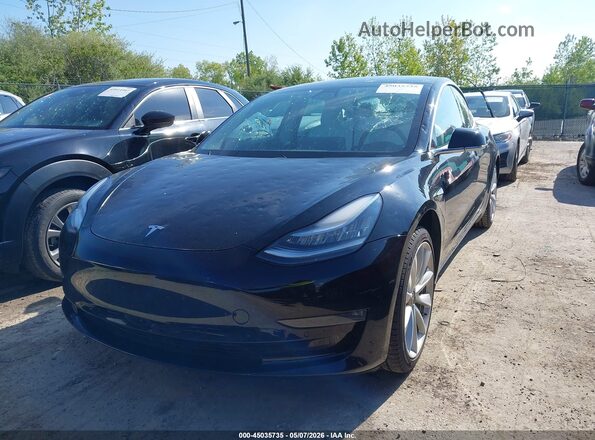 5YJ3E1EB6LF787928 2020 TESLA MODEL 3 Black Առջևի ձախ երեք քառորդ տեսարան