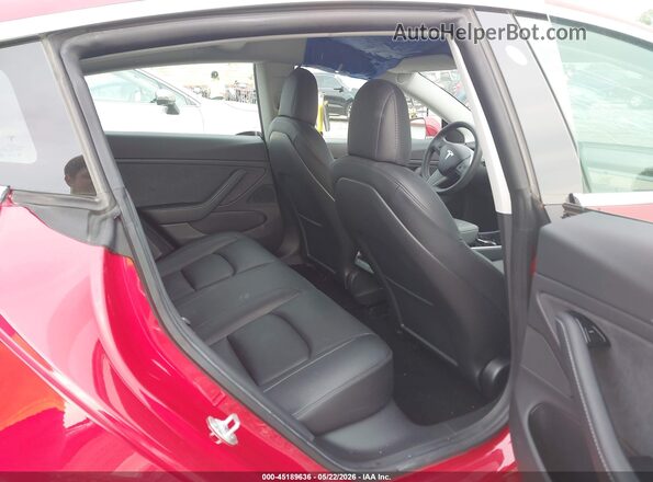 5YJ3E1EB6LF790974 2020 TESLA MODEL 3 Red VIN კოდის სტიკერის ხედი