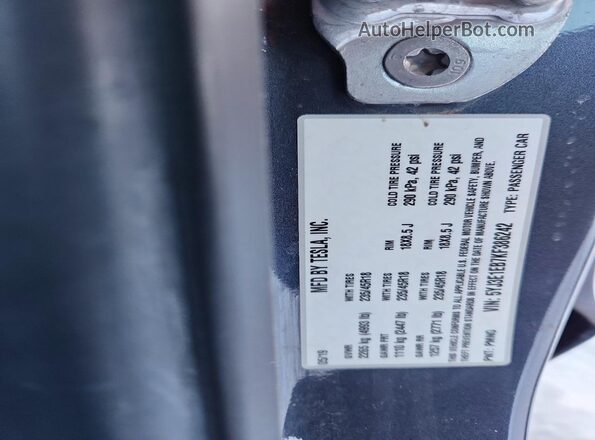 5YJ3E1EB7KF386242 2019 TESLA MODEL Gray 