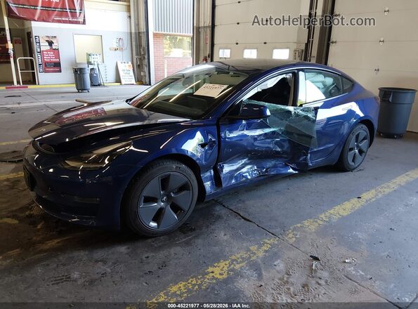 5YJ3E1EB7MF055941 2021 TESLA MODEL 3 Blue Front left