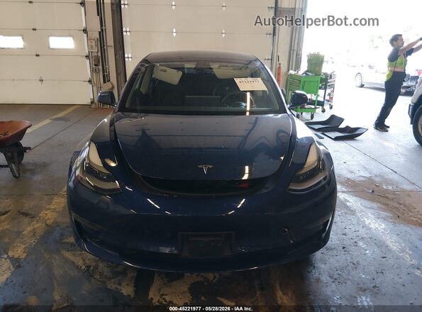 5YJ3E1EB7MF055941 2021 TESLA MODEL 3 Blue Dashboard view