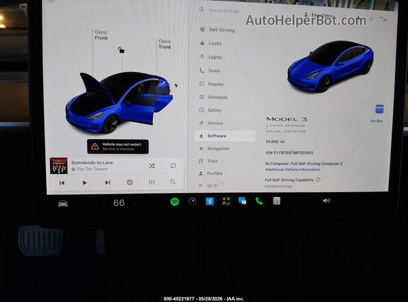 5YJ3E1EB7MF055941 2021 TESLA MODEL 3 Blue Rear seats view