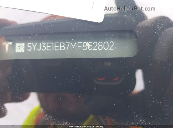 5YJ3E1EB7MF862802 2021 TESLA MODEL 3 Red Շարժիչի բաժամունքի տեսք
