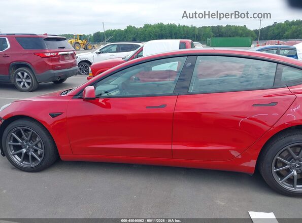 5YJ3E1EB7MF862802 2021 TESLA MODEL 3 Red Սալոնի 360 աստիճան տեսք