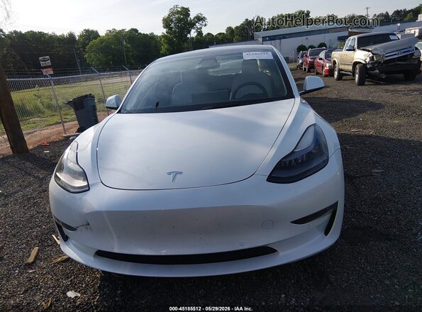 5YJ3E1EB7NF154762 2022 TESLA MODEL 3 White Սալոնի հետևի տեսք