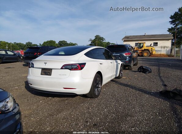5YJ3E1EB7NF154762 2022 TESLA MODEL 3 White Հետևի աջ