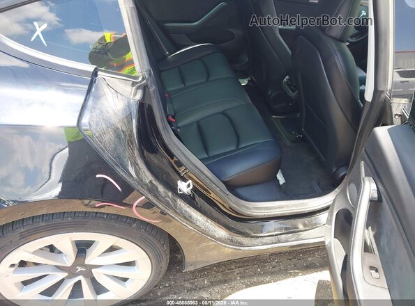 5YJ3E1EB7NF248771 2022 TESLA MODEL 3 Black VIN კოდის სტიკერის ხედი