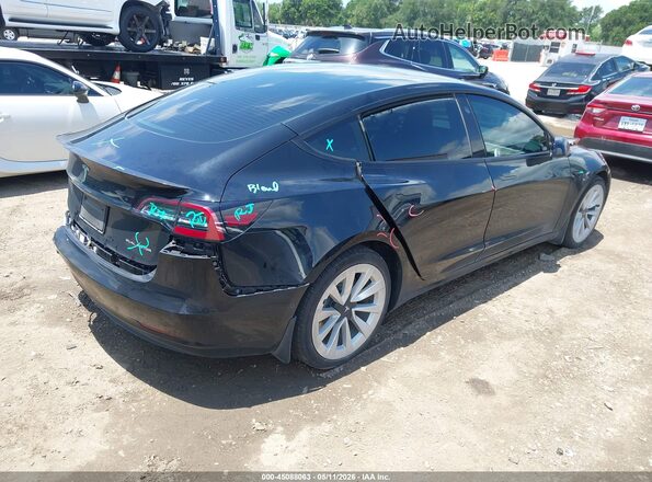 5YJ3E1EB7NF248771 2022 TESLA MODEL 3 Black უკანა მარჯვენა