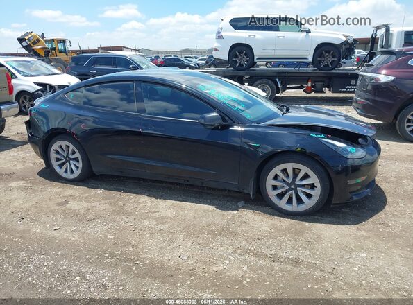 5YJ3E1EB7NF248771 2022 TESLA MODEL 3 Black უკანა სალონის ხედი