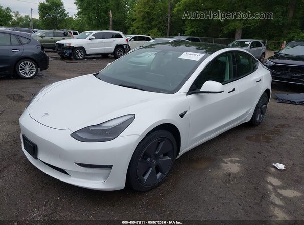5YJ3E1EB7NF276005 2022 TESLA MODEL 3 White Передня ліва чверть
