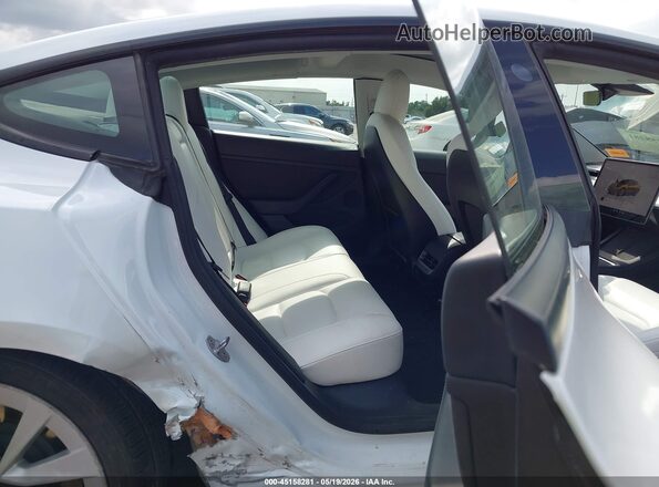 5YJ3E1EB7NF339345 2022 TESLA MODEL 3 White Vista de la etiqueta del VIN