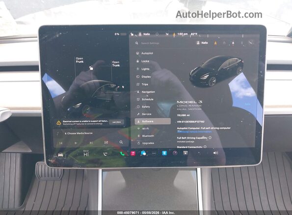 5YJ3E1EB8JF127192 2018 TESLA MODEL 3 Black 