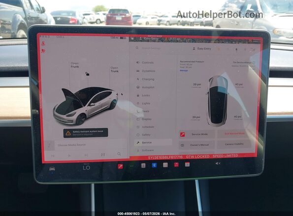 5YJ3E1EB8LF617716 2020 TESLA MODEL 3 Белый 