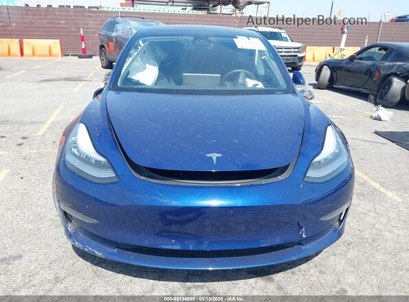 5YJ3E1EB8LF711045 2020 TESLA MODEL 3 Blue Widok deski rozdzielczej