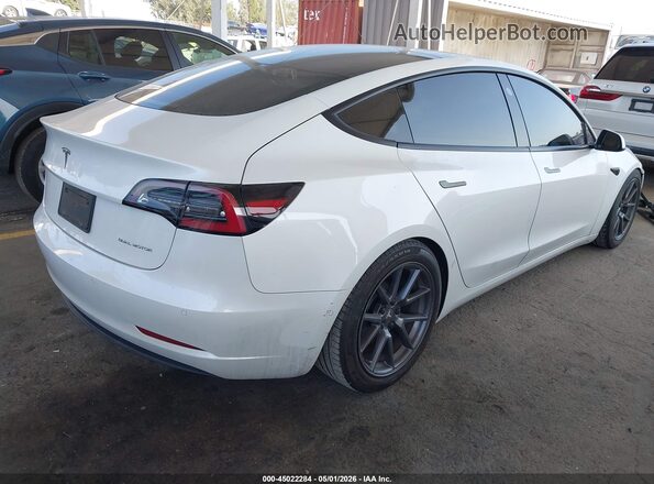 5YJ3E1EB8MF001144 2021 TESLA MODEL 3 Белый Задняя правая четверть