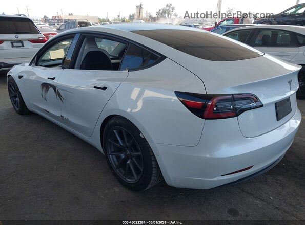 5YJ3E1EB8MF001144 2021 TESLA MODEL 3 Белый Задняя левая четверть