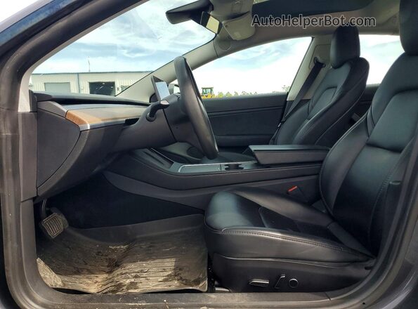 5YJ3E1EB8MF923705 2021 TESLA MODEL Charcoal Սալոնի դիմացի տեսք