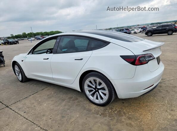 5YJ3E1EB8NF270259 2022 TESLA MODEL White უკანა მარცხენა