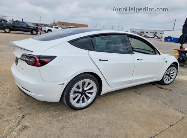 5YJ3E1EB8NF270259 2022 TESLA MODEL White უკანა მარჯვენა