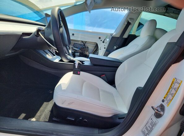 5YJ3E1EB8NF270259 2022 TESLA MODEL White წინა სალონის ხედი