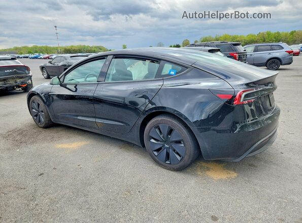 5YJ3E1EB8SF048705 2025 TESLA MODEL Черный Задняя левая четверть