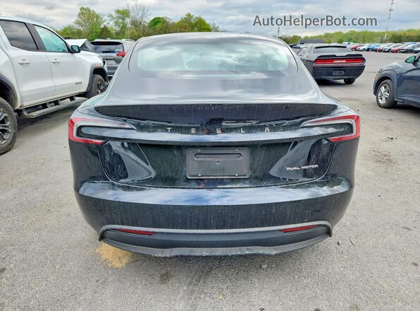 5YJ3E1EB8SF048705 2025 TESLA MODEL Черный Вид сзади