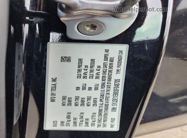 5YJ3E1EB8SF048705 2025 TESLA MODEL Черный Вид подкапотного пространства