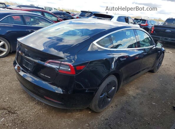 5YJ3E1EB9JF182640 2018 TESLA MODEL Черный Задняя правая четверть