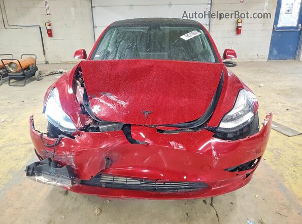 5YJ3E1EB9KF413392 2019 TESLA MODEL Red Widok z przodu