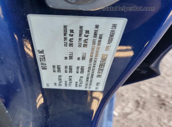 5YJ3E1EB9LF640258 2020 TESLA MODEL Blue Engine compartment view