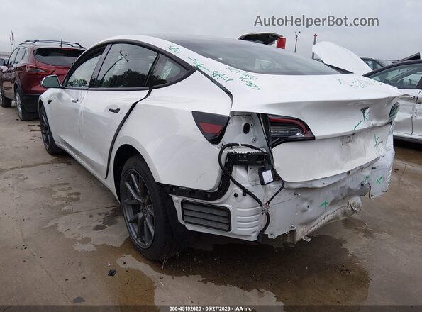 5YJ3E1EB9NF118734 2022 TESLA MODEL 3 White უკანა მარცხენა