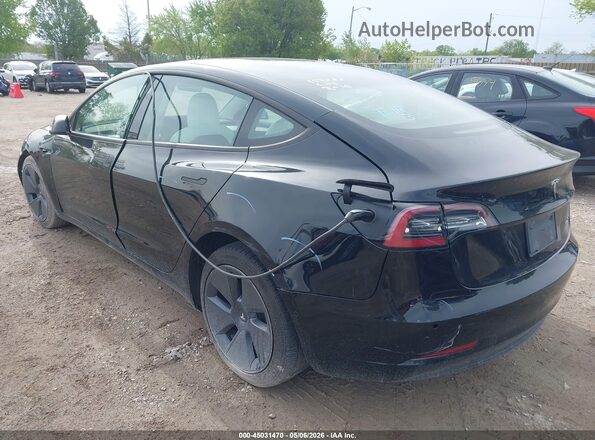 5YJ3E1EB9NF154231 2022 TESLA MODEL 3 Black Задня ліва чверть