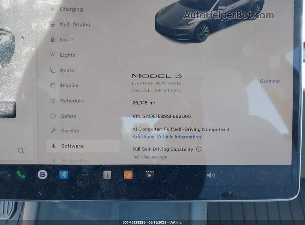 5YJ3E1EB9SF892865 2025 TESLA MODEL 3 Gray Հետևի նստատեղերի տեսք
