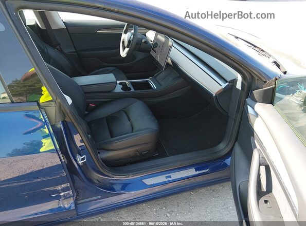 5YJ3E1EBXNF106074 2022 TESLA MODEL 3 Dark Blue Vista interior delantera
