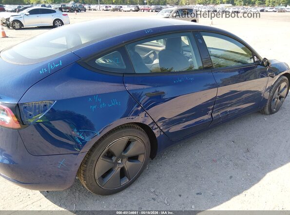 5YJ3E1EBXNF106074 2022 TESLA MODEL 3 Dark Blue Vista frontal