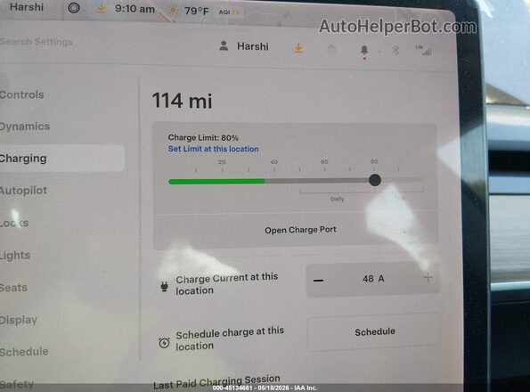 5YJ3E1EBXNF106074 2022 TESLA MODEL 3 Dark Blue 