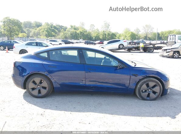 5YJ3E1EBXNF106074 2022 TESLA MODEL 3 Dark Blue Vista interior trasera