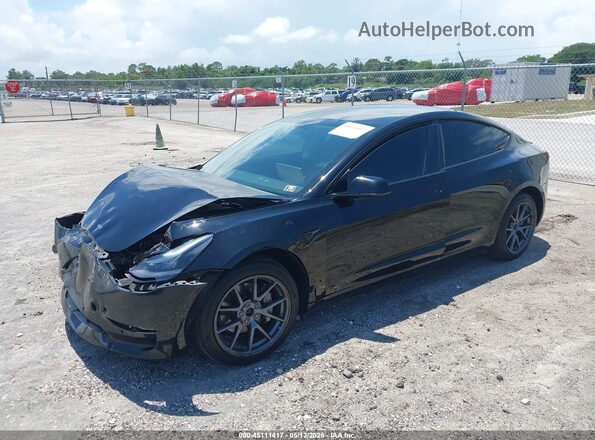 5YJ3E1EBXNF109556 2022 TESLA MODEL 3 Черный Передняя левая четверть