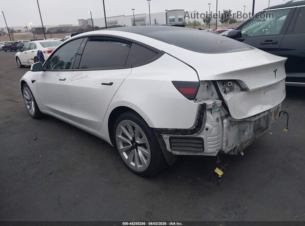 5YJ3E1EBXNF145361 2022 TESLA MODEL 3 Белый Задняя левая четверть