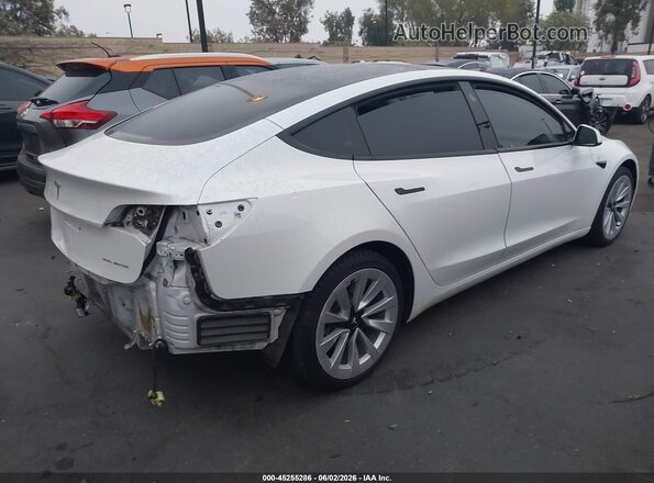 5YJ3E1EBXNF145361 2022 TESLA MODEL 3 Белый Задняя правая четверть