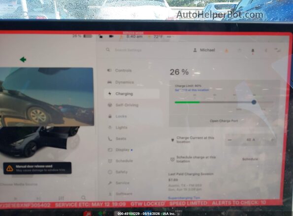 5YJ3E1EBXNF305402 2022 TESLA MODEL 3 Gray 