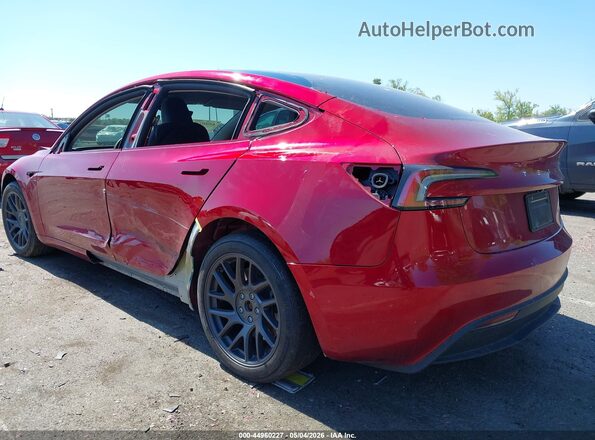 5YJ3E1EBXRF843667 2024 TESLA MODEL 3 Red Rear left