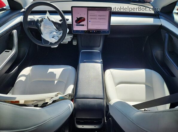 5YJ3E1EC0MF044448 2021 TESLA MODEL Gray Առջևի վահանակի տեսք