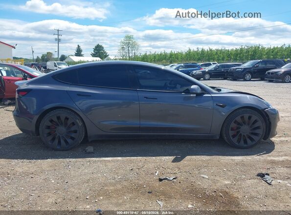 5YJ3E1EC0NF265291 2022 TESLA MODEL 3 Gray Սալոնի հետևի տեսք
