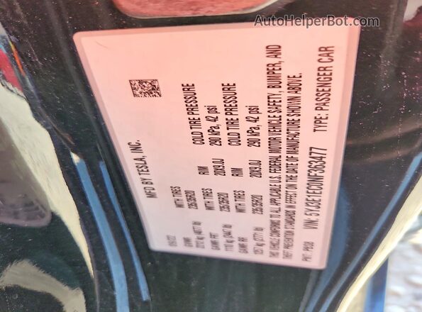 5YJ3E1EC0NF363477 2022 TESLA MODEL Black 